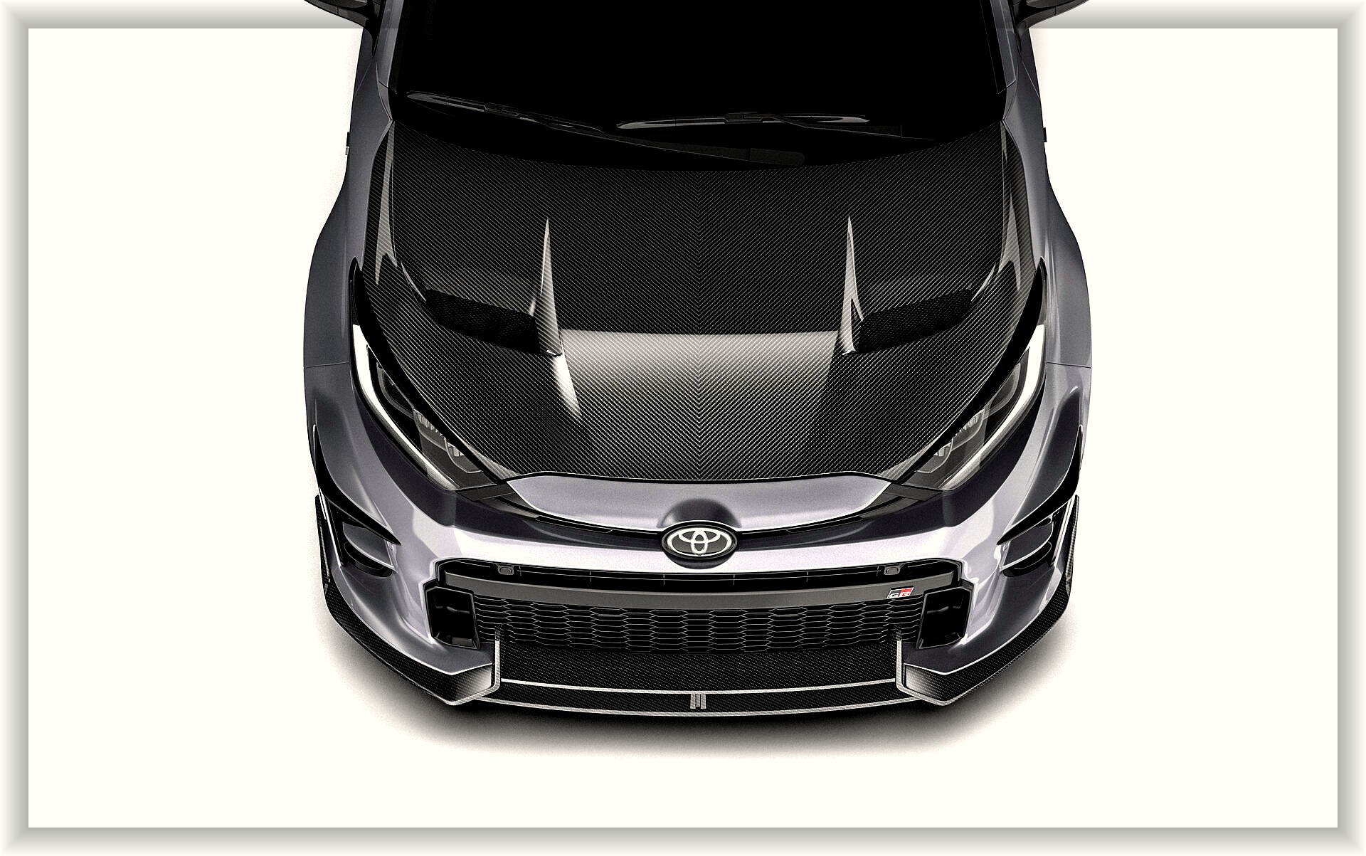 ADRO GR Yaris XP210 Pre-Preg Carbon Hood — Integrated Venting