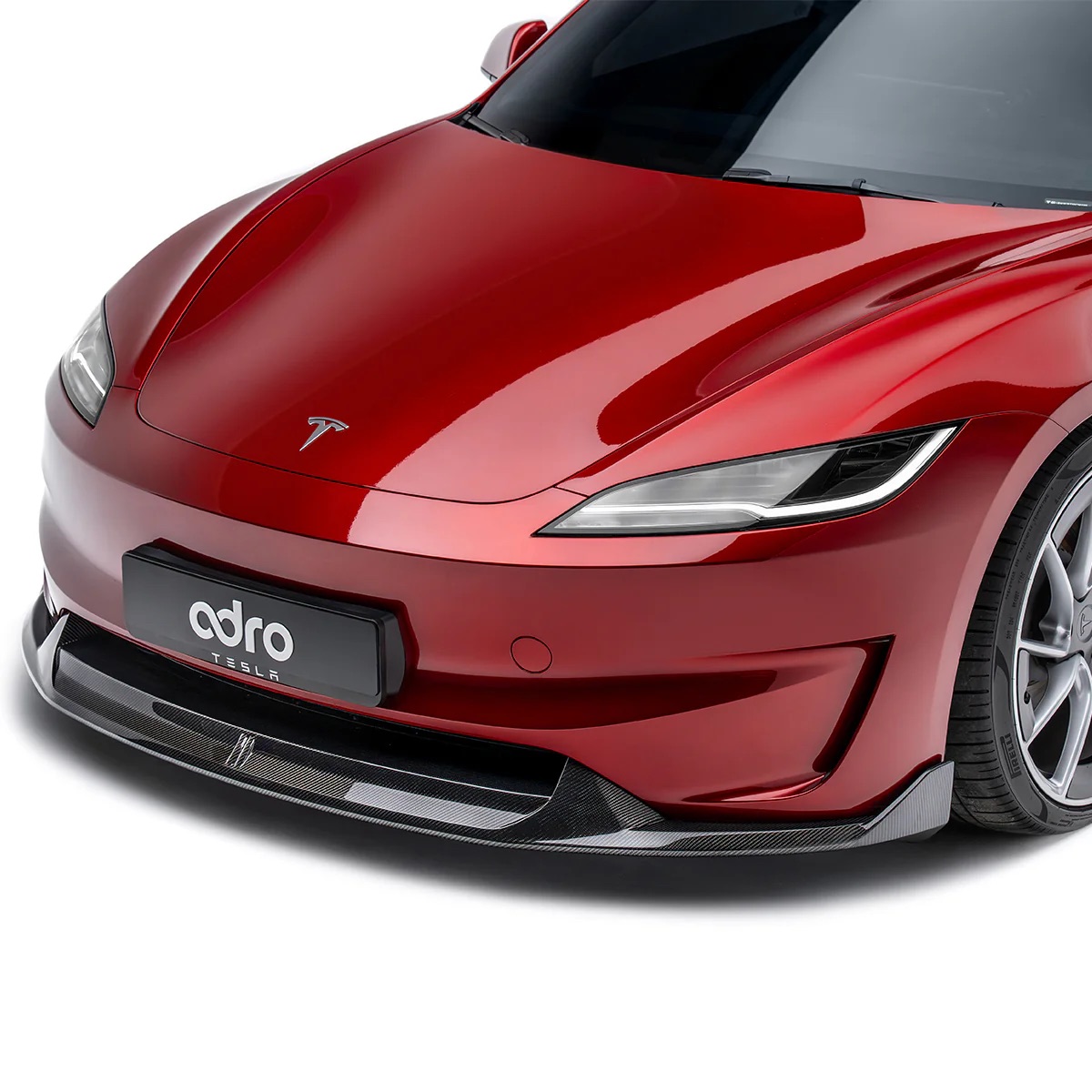 ADRO Carbon Fiber Front Lip Tesla Model 3 Highland — G-Force Thailand