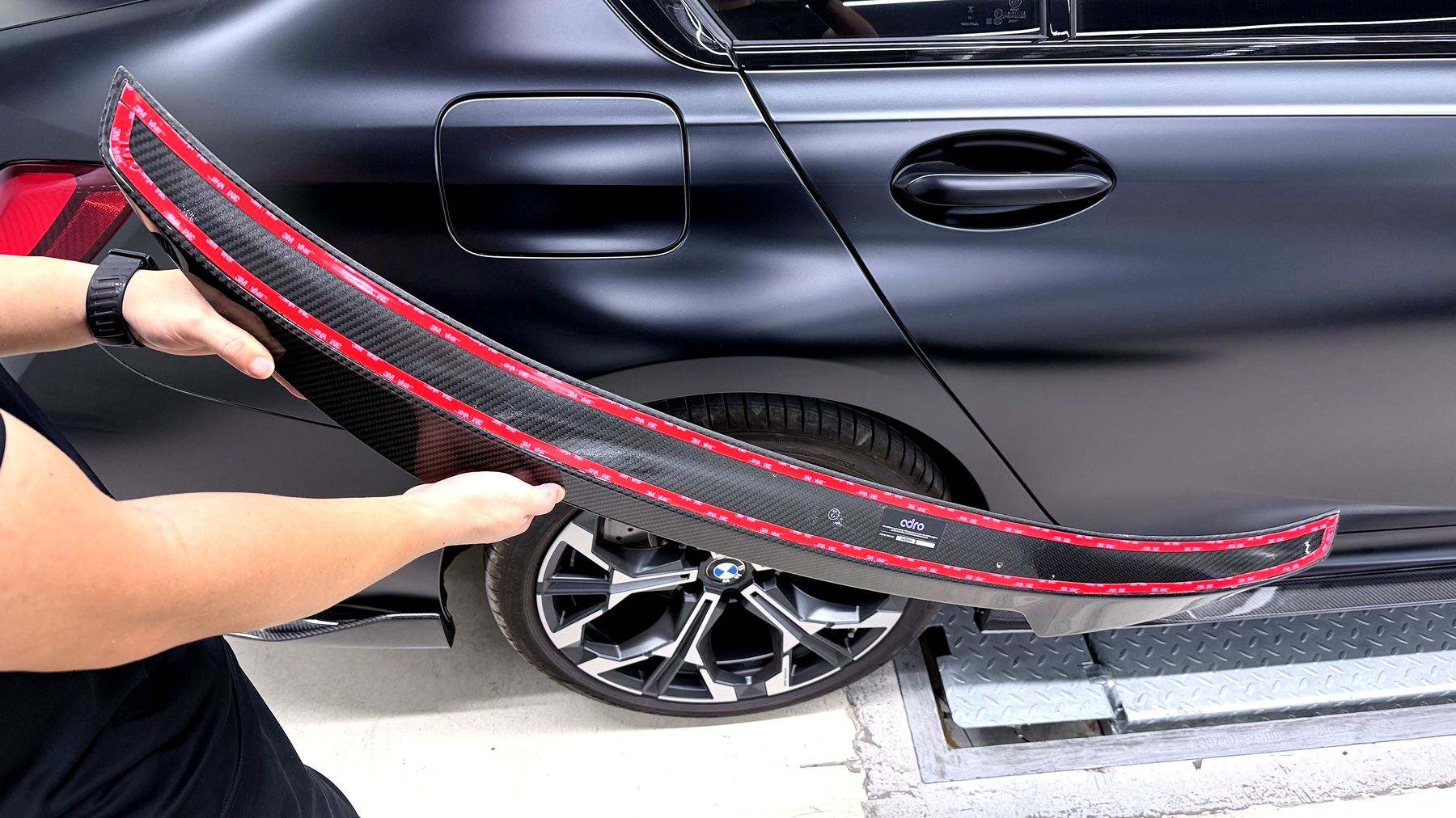 ADRO Rear Spoiler tape positioning BMW M340i