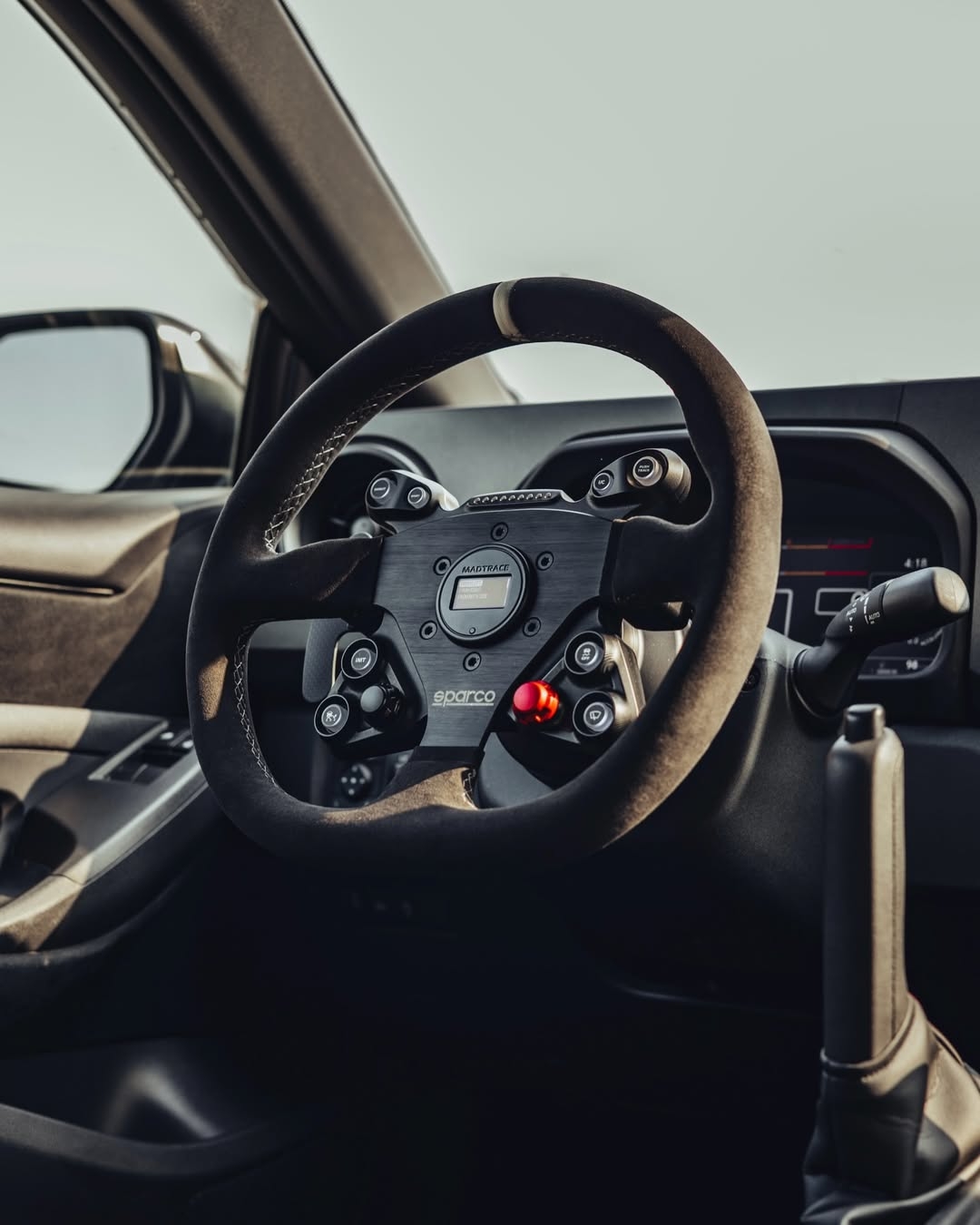 Sparco steering wheel with Madtrace Podium hub in GR Yaris